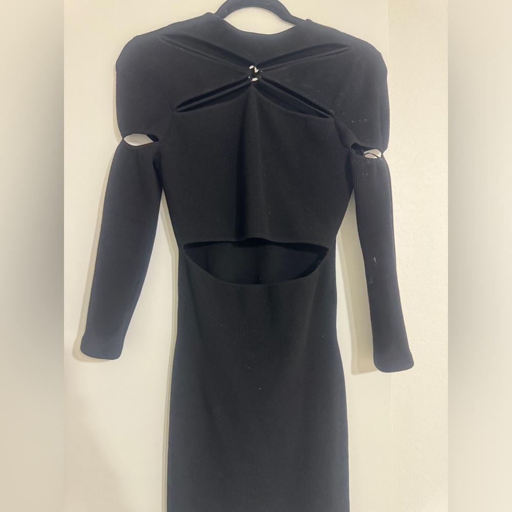 Mach and Mach cut out black dress